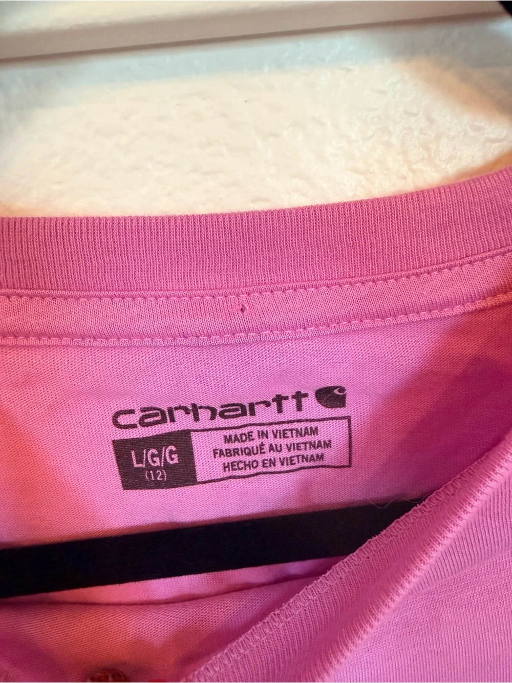 Carhartt Kids Long Sleeve Pocket Tee - Bright Pink